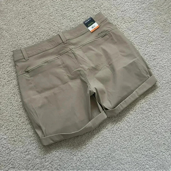 Eddie Bauer NWT Rolled Hem Bermuda Short Brown 1751714 Women Size 16 Outdoor - Picture 3 of 14